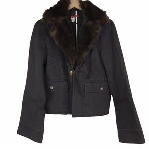 TAPEMEASURE Jacket Removable Faux Fur Collar Beth Dutton Yellowstone Style 14